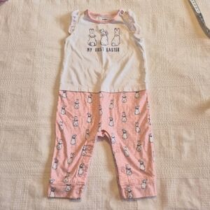 Gymboree girls 3-6 months Easter romper Peter Rabbit 1st Easter VGUC